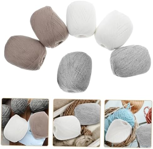 Wool Yarn 6 Balls for Crochet and Knitting Xmas Handmade Hats