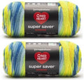 Red Heart Super Saver Ombre Yarn for Crocheting, Electric