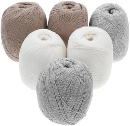 Wool Yarn for Knitting and Crocheting 6 Balls Xmas Craft Thread