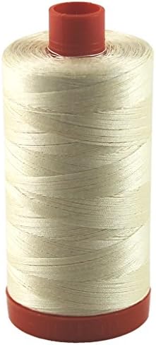 Aurifil Thread 2123 Butter (Cream) Cotton Mako 50wt Large Spool 1300m