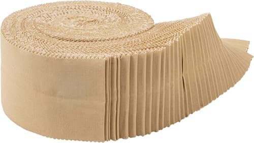 Confetti Cotton Solids Palomino Rolie Polie 40 2.5-inch Strips Riley
