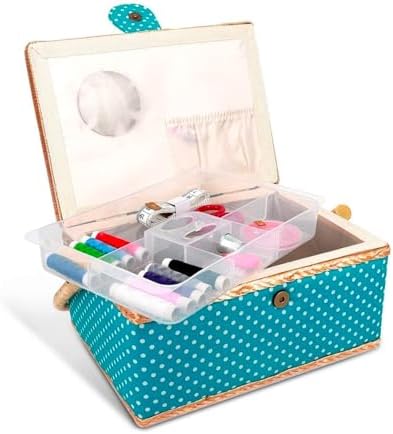 Wintem Home and Travel Sewing Kit, 76 Accessories, Tray with Organized