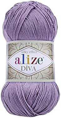 Alize Diva Silk Effect 100% Microfiber Acrylic Yarn 1 Ball skeins