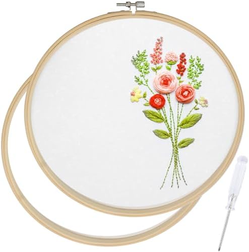 Biaungdo 12 Inch Round Wood Embroidery Hoops, 2 Pieces