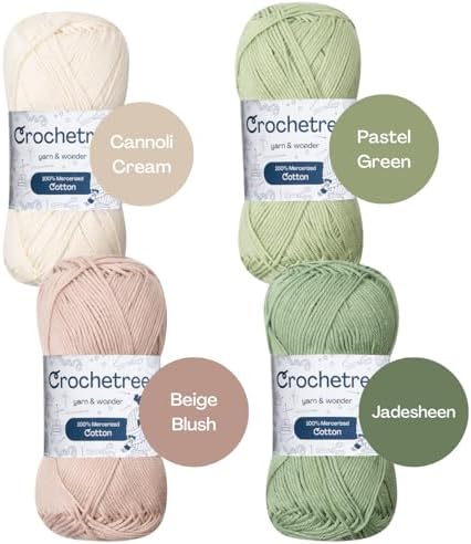 Mercerized Cotton Yarn for Crochet & Knitting – Fingering Weight