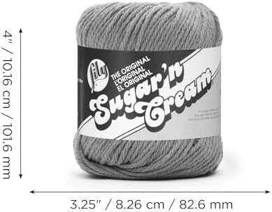 Lily Sugar'n Cream Cone Cotton Yarn for Dishcloths, Hot Orange