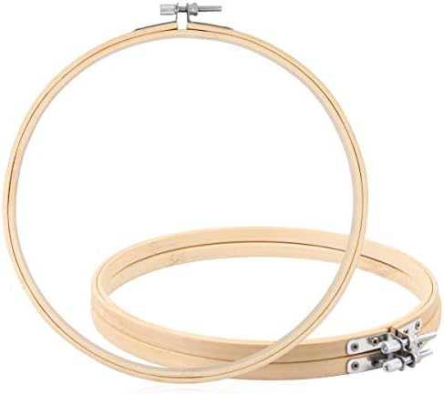 3 Pack Embroidery Hoops, KISSBUTY 7.9 inch/ 20cm Bamboo Embroidery