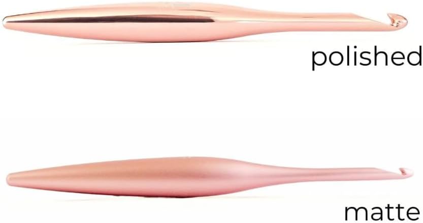 Furls Crochet Hook, Blush Streamline Metal Polished & Matte Finish