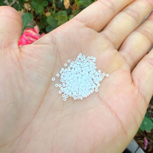 25g Miyuki Rocaille 15/0 Round Seed Beads Opaque White RR-402