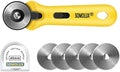 SOMOLUX 45mm Rotary Cutter with 45mm 5 Pcs Replace blades for Quilting