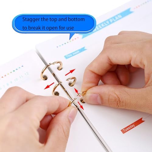 25PCS A6 Size Circular Knitting Needle Case Waterproof Binder Zipper