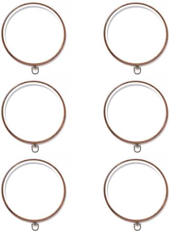 4 Inch Embroidery Hoops, Autuwintor 6Pcs Imitated Wood Display Frame