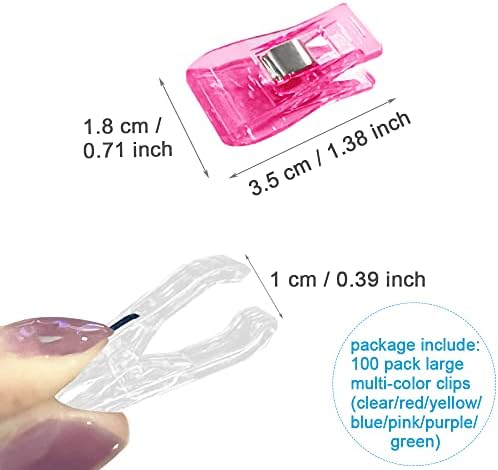 100 Pack Large Wonder Multi-Purpose Clips for Quilting, Crocheting