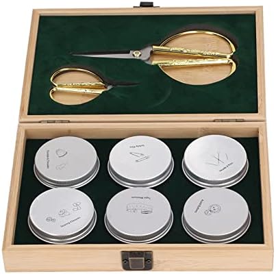 Complete Sewing Kit with Wooden Storage Box, Sewing Supplies Including