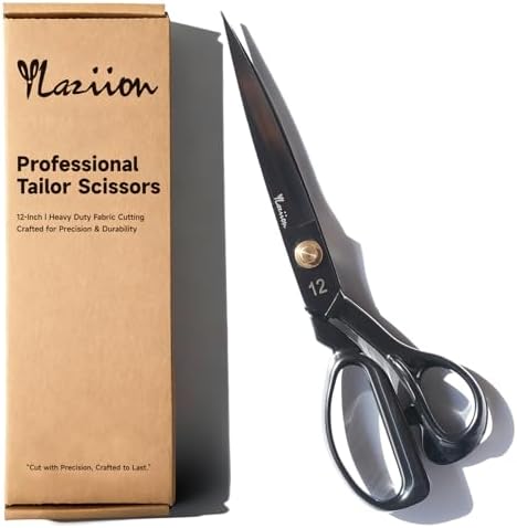 YLaziion 12-Inch Heavy Duty Professional Fabric Scissors, Tailor