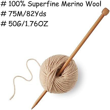 100% Merino Wool Yarn 3-Ply Luxurious and Soft Yarn for Hand Knitting