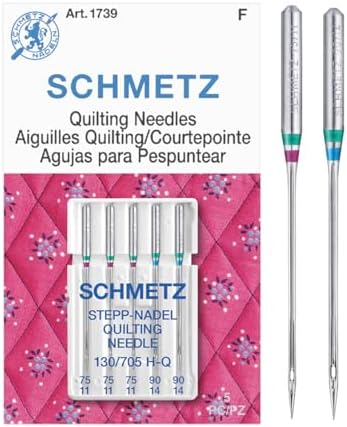 SCHMETZ Quilting Needles - Assorted Sizes - 3-75/11, 2-90/14, 5-Needle