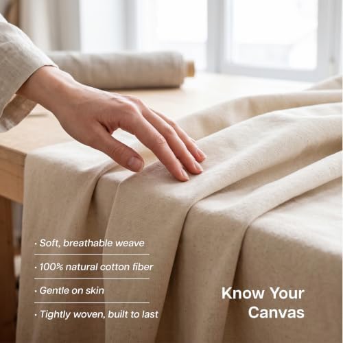 Canvas Fabric | Cotton Duck | Heavy | Natural 10oz | 63'' Wide | Arts