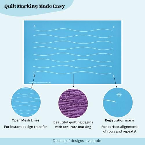 Full Line Stencil Modern Waves, Edge-to-Edge Easy Quilt Template