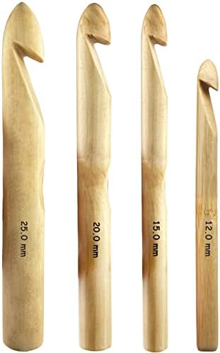 Mdoker Wooden Huge Crochet Hook Set Size