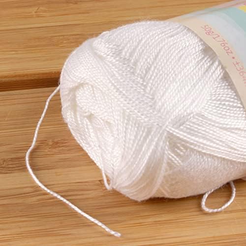 JubileeYarn Delightfully Fine Yarn, Frost White, 4 Skeins