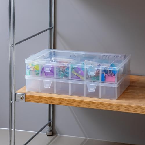 Vidifor Large 24 Grids Plastic Storage Container, Washi Tape Storage