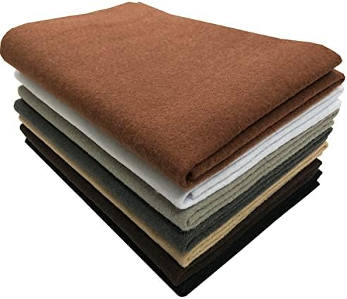 7pcs 18" X 18" 1.4mm Thick Soft Felt Nonwoven Fabric Sheet Pack DIY