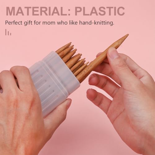Plastic Needle Case Winter Knitting Needle Holder Tube 5pcs