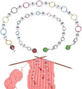 NBEADS 2 Pcs Glass Number Beads Knitting Row Counter Chains, Link