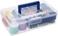 BTSKY Clear Plastic Storage Box with Removable Tray Multipurpose
