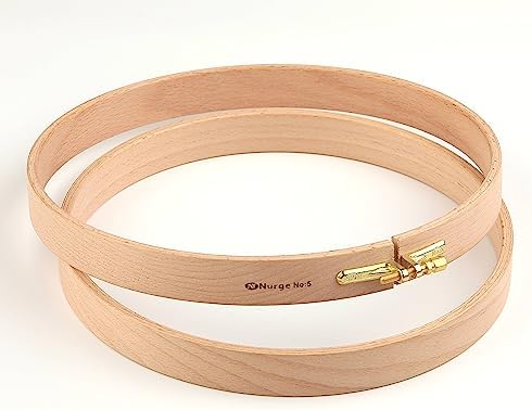 Nurge Premium Quality Beech Wood Embroidery Hoop, Cross Stitch Hoop