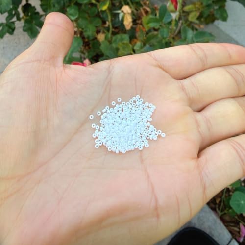 25g Miyuki Rocaille 15/0 Round Seed Beads Opaque White RR-402