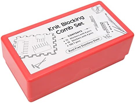 Knit Blocking Comb Set, Knitting Blocking Pins Kit with 8 Pin and 4