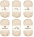 Aeelike Wool Blend Yarn for Knitting & Crochet, #4 Medium Weight