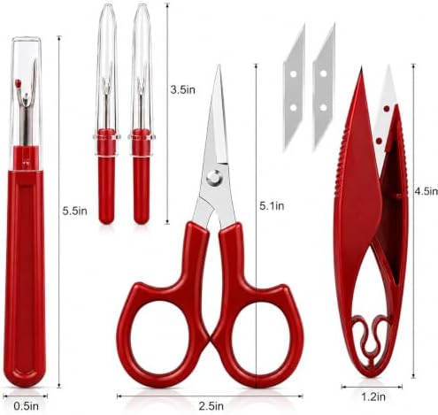 CampTek Seam Ripper, Thread Snips & Scissors Set