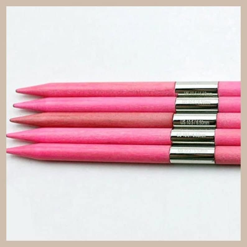 Lykke Knitting Needles, Blush 15cm (6”) Double Pointed Needles