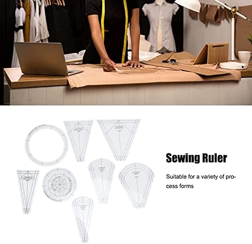 Acrylic Quilting Rulers Set, 10-Piece Transparent for Sewing