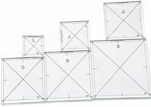 6Pcs Acrylic Fussy Cut Ruler Set