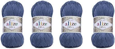 Hand Knitting Yarn 100% Microfiber Acrylic Yarn Alize Diva Silk Effect