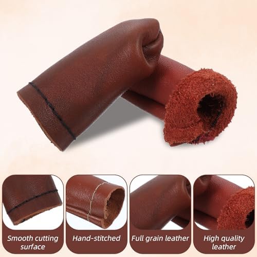 Elegaperma 20pcs Leather Thimbles for Hand Sewing Leather Finger