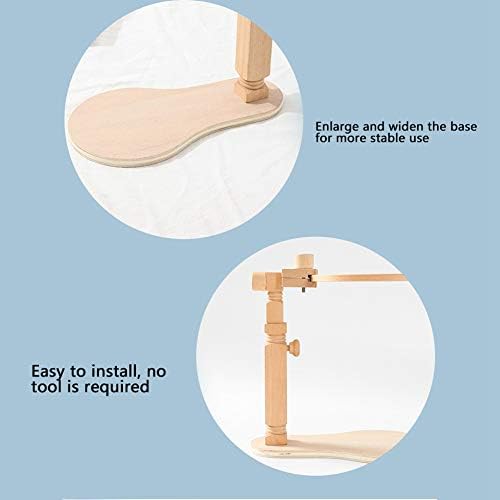XHTLLO Adjustable Wooden Embroidery Hoop Stand, Intersect Stitch