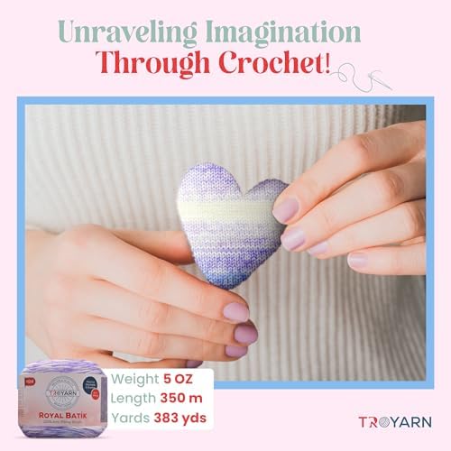 TROYARN Troyarn Royal Batik (3- Skeins Pack) Ombre Yarn with Rainbow