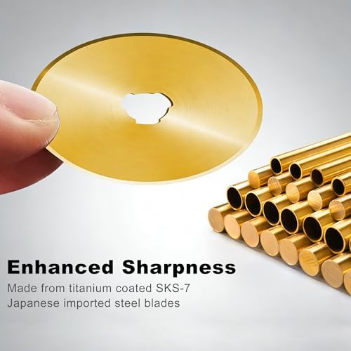 60mm Titanium Rotary Cutter Blades 10 Pack Replacement Rotary Blades