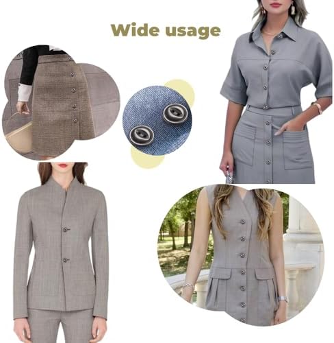 100 Pcs Grey Fish Eye Buttons 0.75 inch Sewing Buttons 2 Hole Smoke