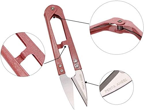 2Pcs Multicolor Mini Sewing Scissors Clipper 2Pcs Leather Scissors
