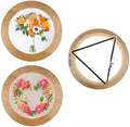 3 Sets 6 Inch Wood Embroidery Display Frame with Bamboo Embroidery