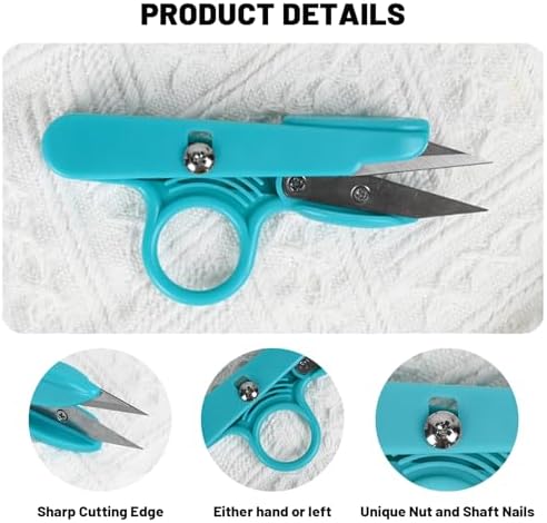 UCEC 12 Pack 4.7 Inch Thread Snips Crochet Sewing Scissors Yarn