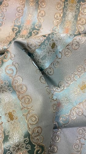 Luxurious Woven Jacquard Damask Motif Design Heavy Furnishing Fabric