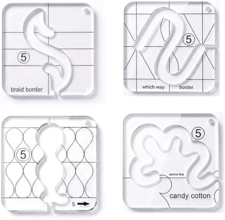Quilting Templates Machine Quilting: Durable Acrylic Ruler Set