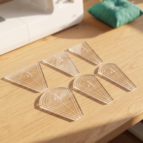 TEHAUX 10pcs Quilting Rulers and Templates, Acrylic Quilt Templates